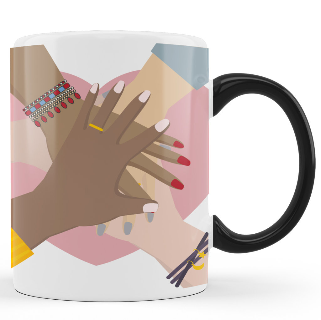 Printed Ceramic Coffee Mug | Friends | Friends are Family we Choose | 325 Ml. 